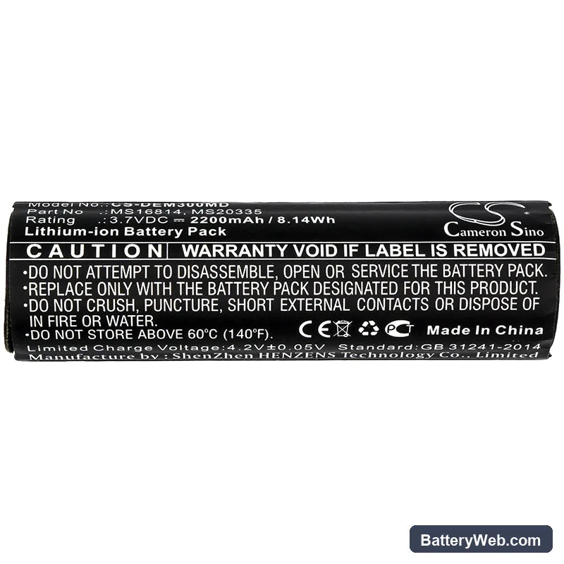 Drager Infinity M300 Replacement Battery, 3.7V, 2200mAh, Li-ion 3
