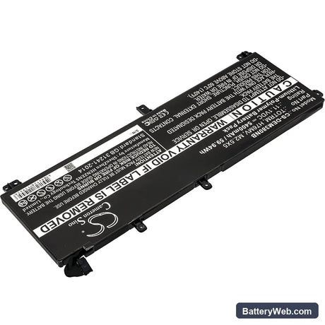 Dell Precision M3800 Replacement Battery, 11.1V, 5400mAh, Li-Polymer 2