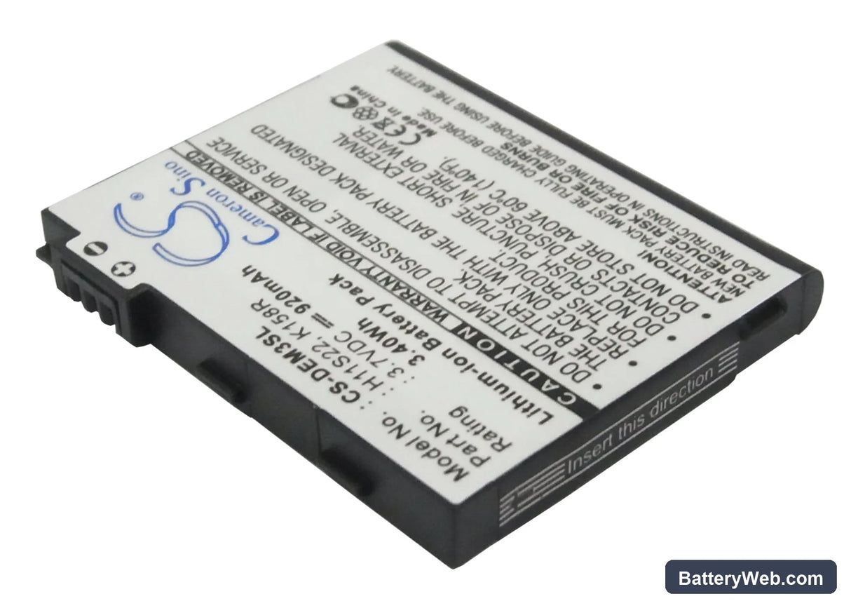 Dell Mini 3 Replacement Battery, 3.7V, 920mAh, Li-ion 2