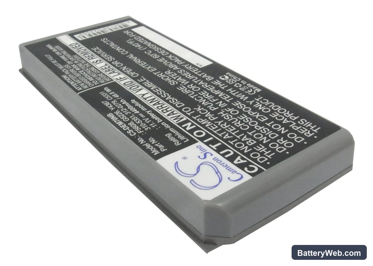 Dell Latitude D810 Replacement Battery, 11.1V, 4400mAh, Li-ion 2
