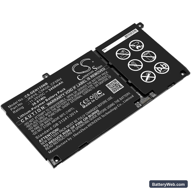 Dell Inspiron 13 5301 Replacement Battery, 11.25V, 3450mAh, Li-Polymer 1