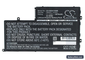 Dell Inspiron 15 Replacement Battery, 11.1V, 3870mAh, Li-ion 1