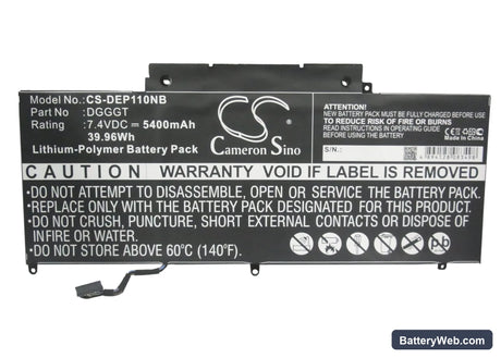 Dell XPS 11 Replacement Battery, 7.4V, 5400mAh, Li-Polymer 5