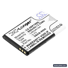 Doro 1378 Replacement Battery, 3.7V, 900mAh, Li-ion 1