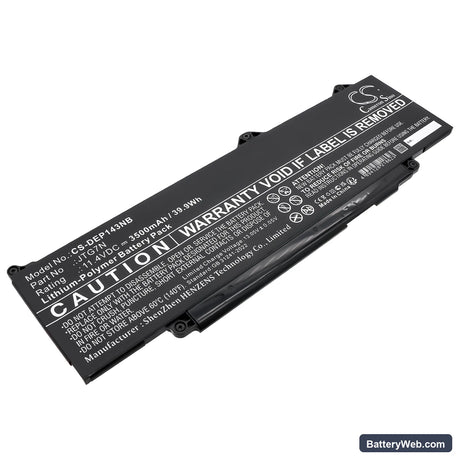 Dell Latitude 13 5340 Replacement Battery, 11.4V, 3500mAh, Li-Polymer 1