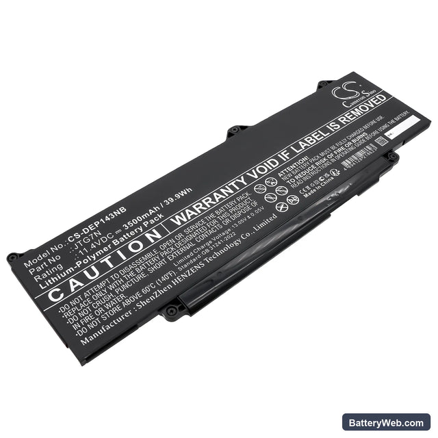 Dell Latitude 13 5340 Replacement Battery, 11.4V, 3500mAh, Li-Polymer 1