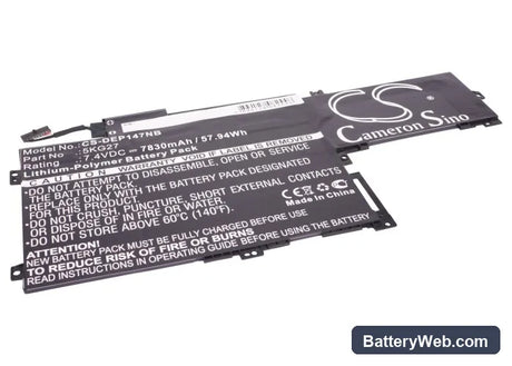 Dell Inspiron 14 7000 Replacement Battery, 7.4V, 7830mAh, Li-Polymer 1