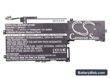 Dell Inspiron 14 7000 Replacement Battery, 7.4V, 7830mAh, Li-Polymer 5