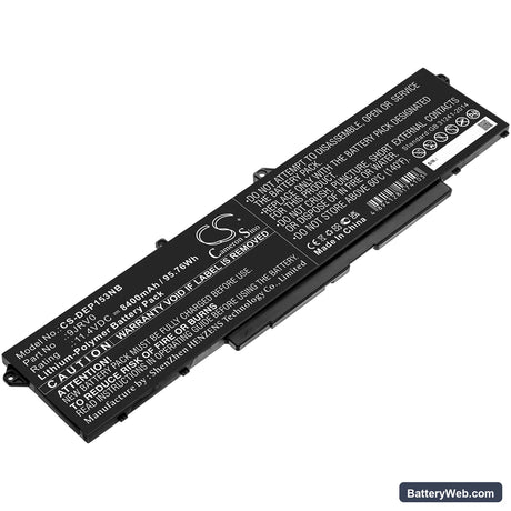 Dell Precision 15 3561 Replacement Battery, 11.4V, 8400mAh, Li-Polymer 1