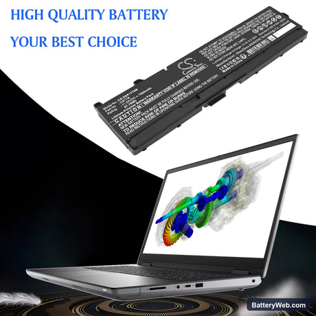 Dell Precision 17 7770 Replacement Battery, 11.55V, 7600mAh, Li-Polymer 6