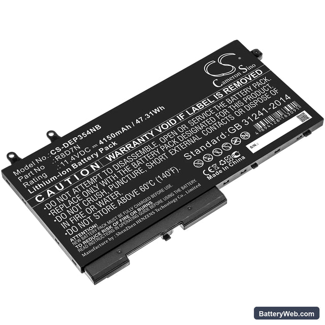 Dell Precision 15 3540 Replacement Battery, 11.4V, 4150mAh, Li-ion 1