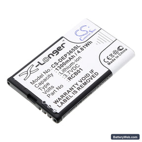 Doro Primo 365 Replacement Battery, 3.7V, 1300mAh, Li-ion 1