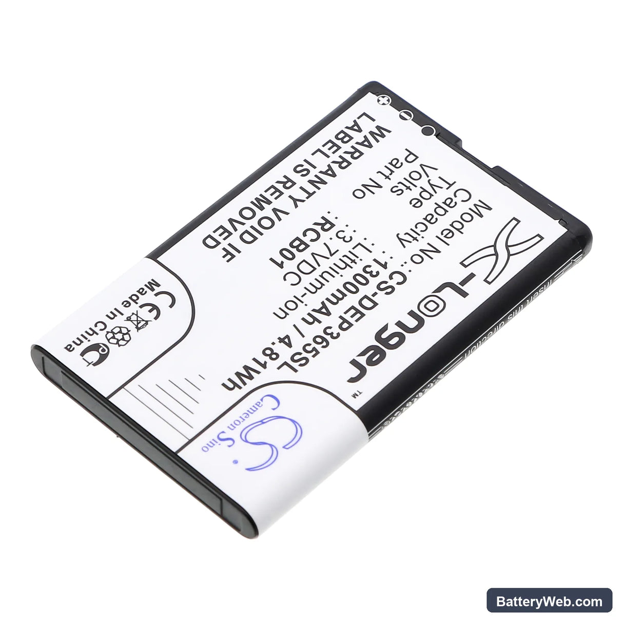 Doro Primo 365 Replacement Battery, 3.7V, 1300mAh, Li-ion 2