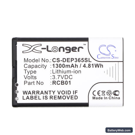 Doro Primo 365 Replacement Battery, 3.7V, 1300mAh, Li-ion 5
