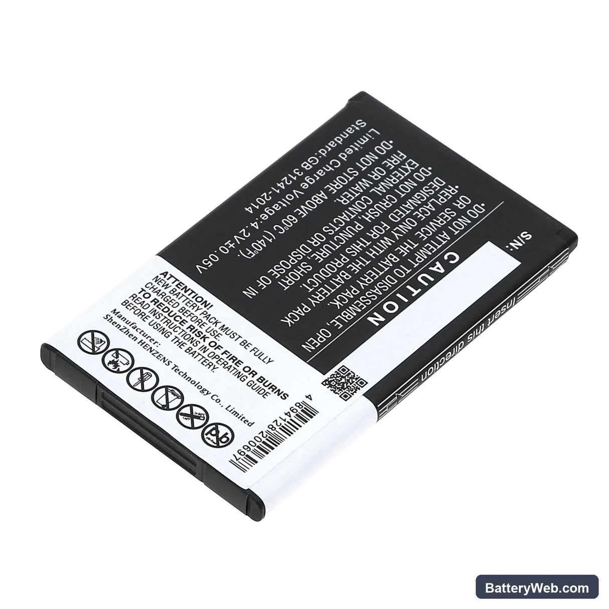 Doro Primo 368 Replacement Battery, 3.7V, 1000mAh, Li-ion 4