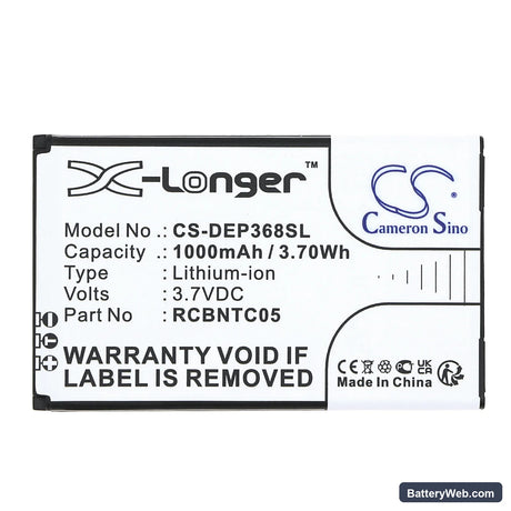 Doro Primo 368 Replacement Battery, 3.7V, 1000mAh, Li-ion 5