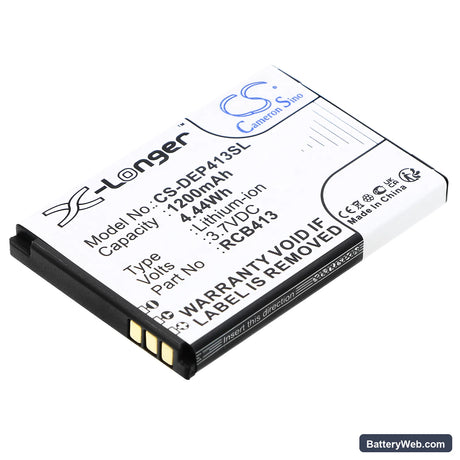 Doro Primo 406 Replacement Battery, 3.7V, 1200mAh, Li-ion 1