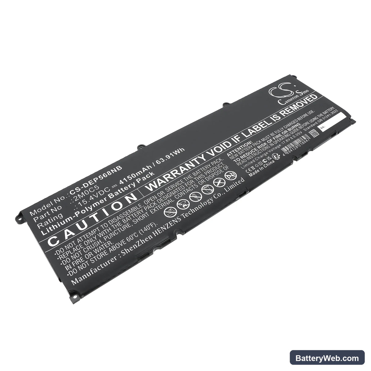 Dell Precision 5680 Replacement Battery, 15.4V, 4150mAh, Li-Polymer 1