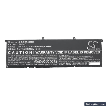 Dell Precision 5680 Replacement Battery, 15.4V, 4150mAh, Li-Polymer 5