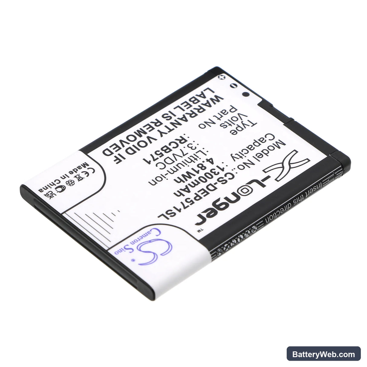 Doro Primo 571 Replacement Battery, 3.7V, 1300mAh, Li-ion 2