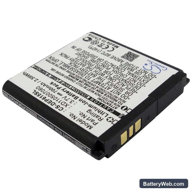 Doro 614 Replacement Battery, 3.7V, 700mAh, Li-ion 2