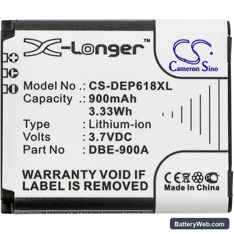 Doro Phoneeasy 618 Replacement Battery, 3.7V, 900mAh, Li-ion 3