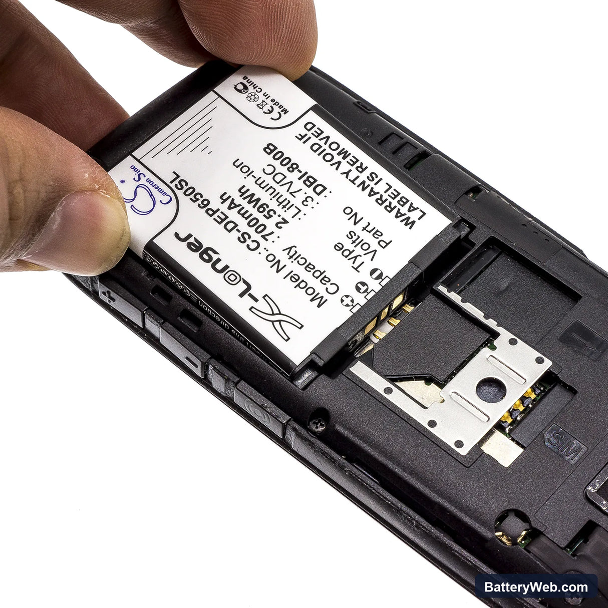 Doro Liberto 650 Replacement Battery, 3.7V, 700mAh, Li-ion 5