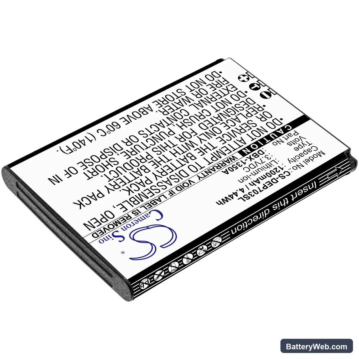 Doro 7030 Replacement Battery, 3.7V, 1200mAh, Li-ion 2