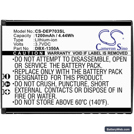 Doro 7030 Replacement Battery, 3.7V, 1200mAh, Li-ion 3