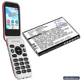 Doro 7030 Replacement Battery, 3.7V, 1200mAh, Li-ion 4