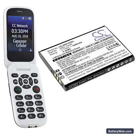 Doro SmartEasy 7050 Replacement Battery, 3.8V, 1200mAh, Li-ion 4