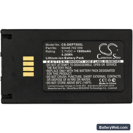 Vokkero GUARD CHX1 Replacement Battery, 3.7V, 1800mAh, Li-ion 3