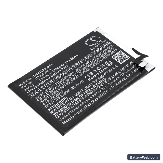 Doro 8020X LTE Replacement Battery, 3.8V, 2700mAh, Li-Polymer 1