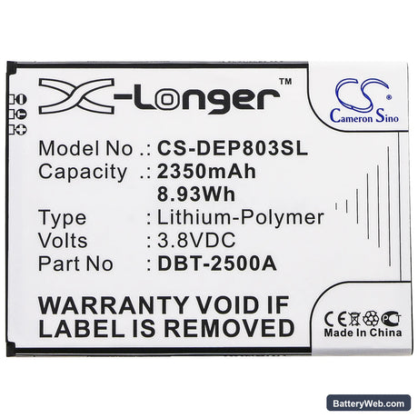 Doro 8035 Replacement Battery, 3.8V, 2350mAh, Li-Polymer 3