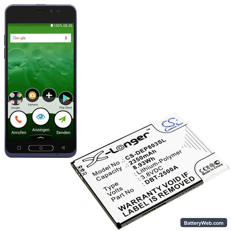 Doro 8035 Replacement Battery, 3.8V, 2350mAh, Li-Polymer 4