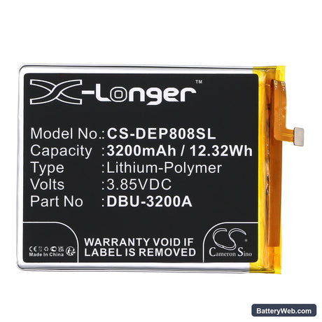 Doro 8080 Replacement Battery, 3.85V, 3200mAh, Li-Polymer 3