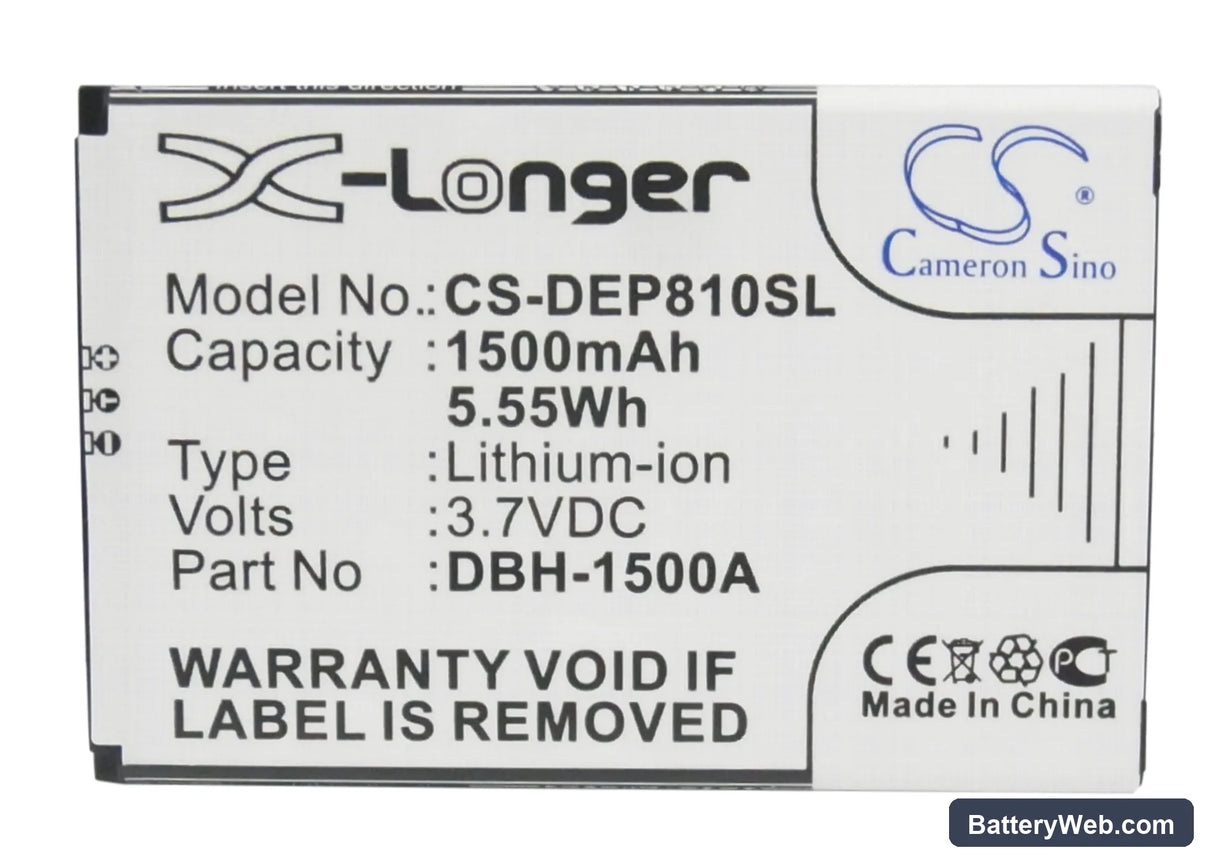Doro Liberto 810 Replacement Battery, 3.7V, 1500mAh, Li-ion 5