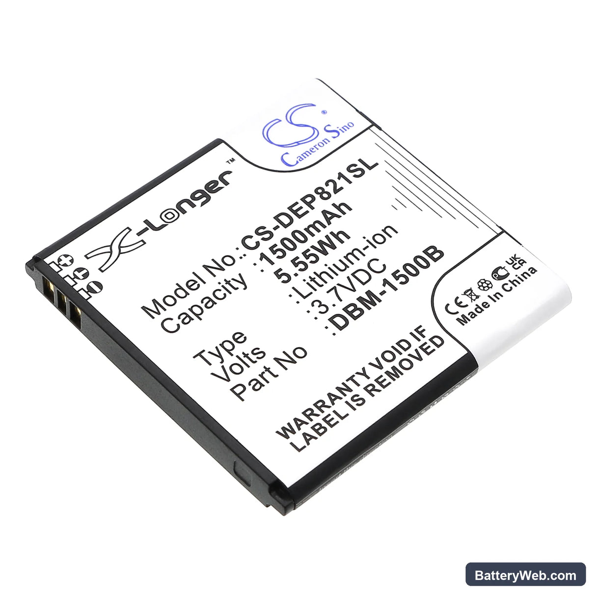 Doro Liberto 820 mini Replacement Battery, 3.7V, 1500mAh, Li-ion 1