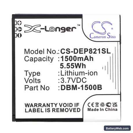 Doro Liberto 820 mini Replacement Battery, 3.7V, 1500mAh, Li-ion 3