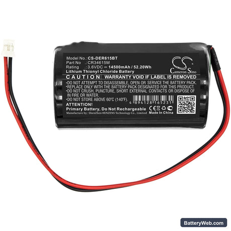 Pyronix Enforcer Deltabell Siren Alarm Replacement Battery, 3.6V, 14500mAh, Li-SOCl2 3