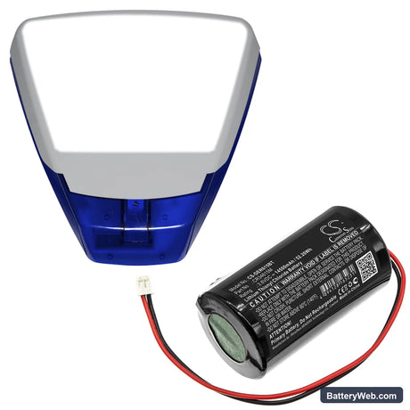 Pyronix Enforcer Deltabell Siren Alarm Replacement Battery, 3.6V, 14500mAh, Li-SOCl2 6
