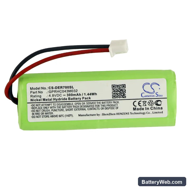 Educator 700A Receiver Replacement Battery, 4.8V, 300mAh, Ni-MH 3