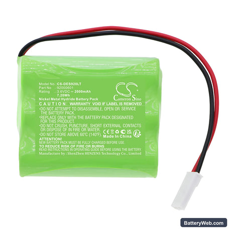 DEE Solar Replacement Battery, 3.6V, 2000mAh, Ni-MH 3