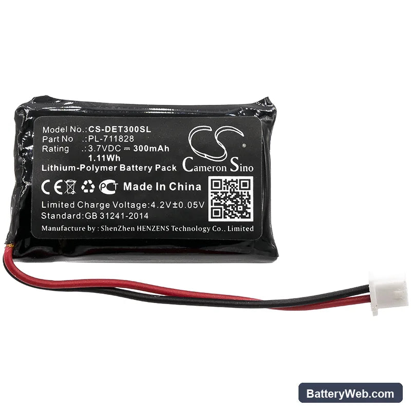 Educator ET-300Receiver Replacement Battery, 3.7V, 300mAh, Li-Polymer 3