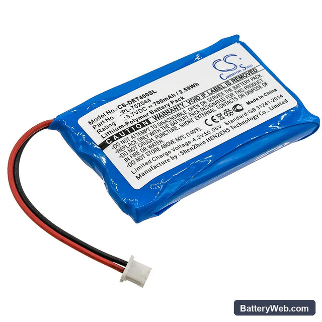 Educator ET-400 Transmitters Replacement Battery, 3.7V, 700mAh, Li-Polymer 1