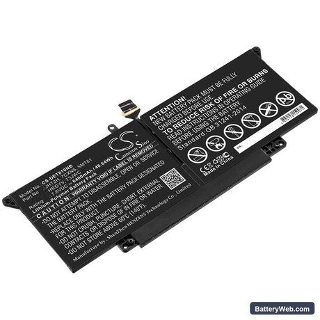 Dell Latitude 7410 2-in-1 Replacement Battery, 7.6V, 6400mAh, Li-Polymer 1