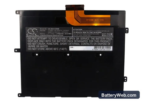 Dell Vostro V13 Replacement Battery, 11.1V, 2700mAh, Li-Polymer 5