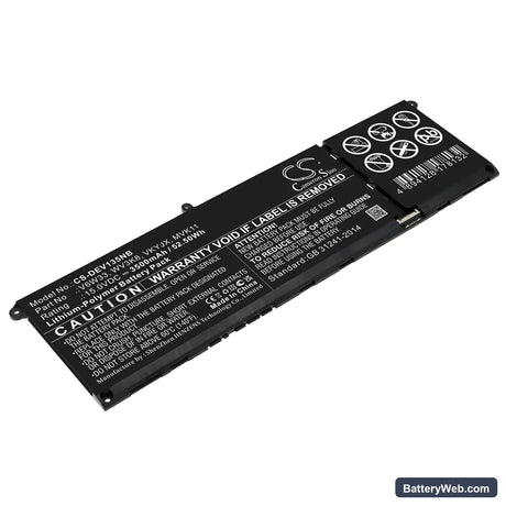 Dell Inspiron 13 5310 Replacement Battery, 15V, 3500mAh, Li-Polymer 1