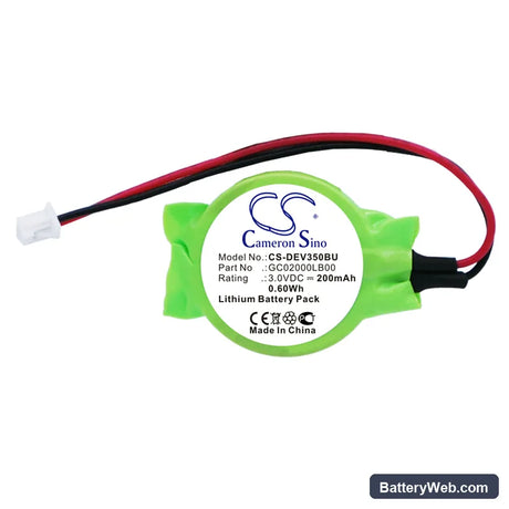 Getac W130 Replacement Battery, 3V, 200mAh, Lithium 3