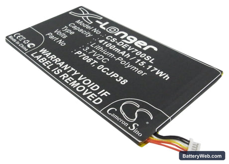 Dell Venue 7 Replacement Battery, 3.7V, 4100mAh, Li-Polymer 1